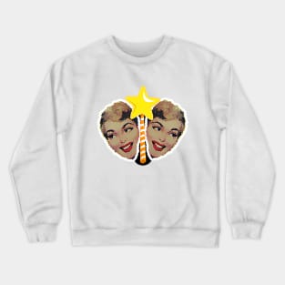 Smiling fairy godmother with yellow star Crewneck Sweatshirt